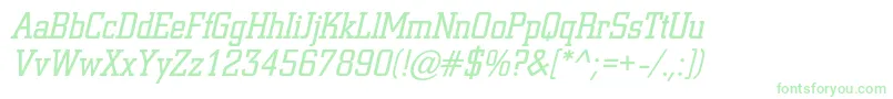 フォントColiseumcItalic – 緑のフォント