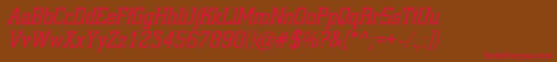 ColiseumcItalic Font – Red Fonts on Brown Background