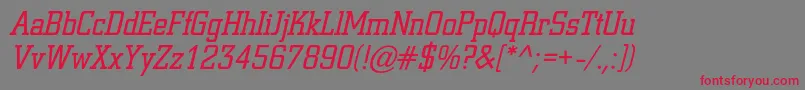 ColiseumcItalic Font – Red Fonts on Gray Background