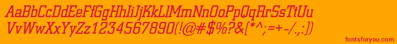 ColiseumcItalic Font – Red Fonts on Orange Background