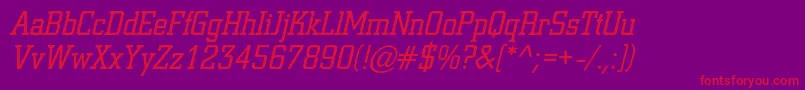 ColiseumcItalic Font – Red Fonts on Purple Background