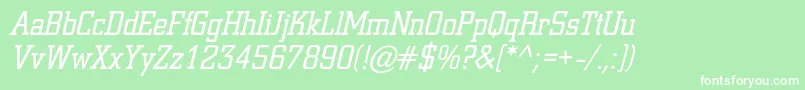 ColiseumcItalic Font – White Fonts on Green Background
