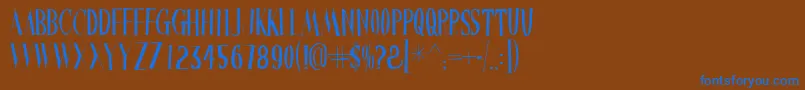 Chinesewatchshop Font – Blue Fonts on Brown Background
