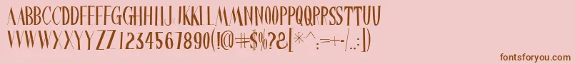 Chinesewatchshop Font – Brown Fonts on Pink Background
