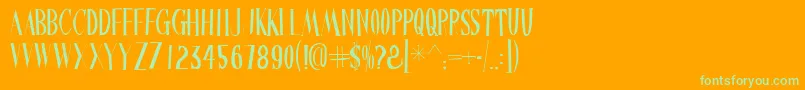 Chinesewatchshop Font – Green Fonts on Orange Background