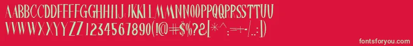 Chinesewatchshop Font – Green Fonts on Red Background
