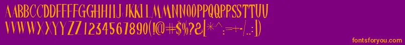 Chinesewatchshop Font – Orange Fonts on Purple Background