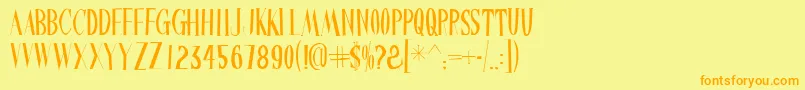 Chinesewatchshop Font – Orange Fonts on Yellow Background