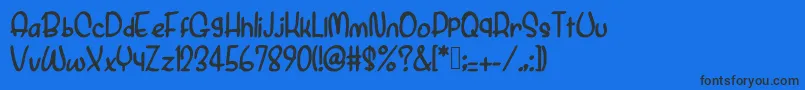 PurpleArya Font – Black Fonts on Blue Background