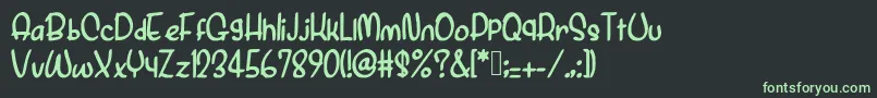 PurpleArya Font – Green Fonts on Black Background