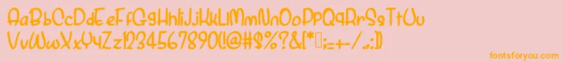 PurpleArya Font – Orange Fonts on Pink Background