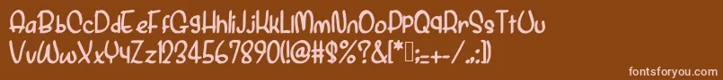 PurpleArya Font – Pink Fonts on Brown Background