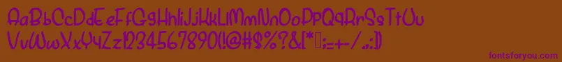 PurpleArya Font – Purple Fonts on Brown Background