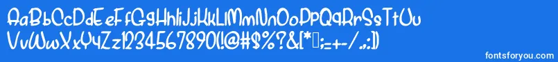 PurpleArya Font – White Fonts on Blue Background