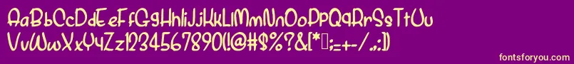 Czcionka PurpleArya – żółte czcionki na fioletowym tle