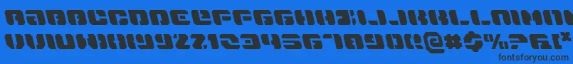 DanStargateLeftalic Font – Black Fonts on Blue Background