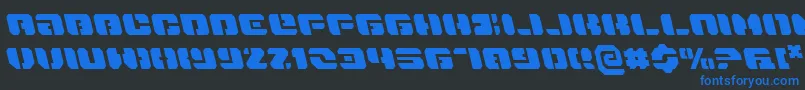 DanStargateLeftalic Font – Blue Fonts on Black Background