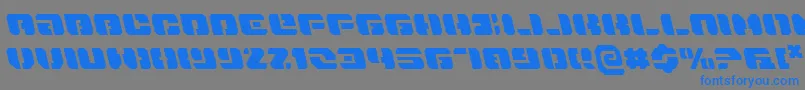 DanStargateLeftalic Font – Blue Fonts on Gray Background