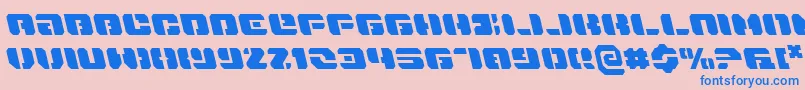 DanStargateLeftalic Font – Blue Fonts on Pink Background