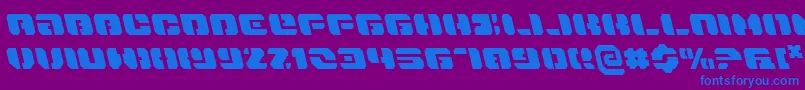 DanStargateLeftalic Font – Blue Fonts on Purple Background