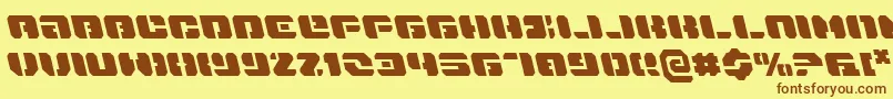 DanStargateLeftalic Font – Brown Fonts on Yellow Background