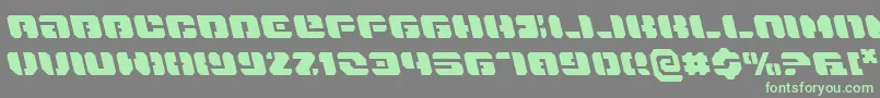 DanStargateLeftalic Font – Green Fonts on Gray Background
