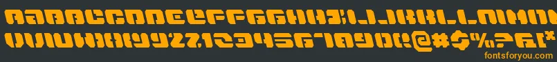 DanStargateLeftalic Font – Orange Fonts on Black Background