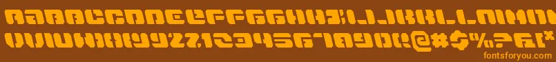 DanStargateLeftalic Font – Orange Fonts on Brown Background