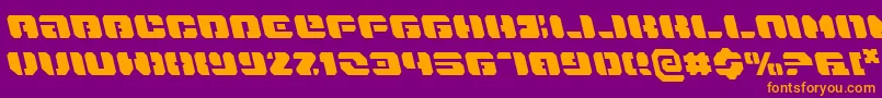 DanStargateLeftalic Font – Orange Fonts on Purple Background