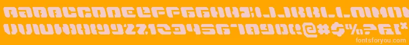 DanStargateLeftalic Font – Pink Fonts on Orange Background