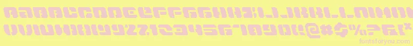 DanStargateLeftalic Font – Pink Fonts on Yellow Background