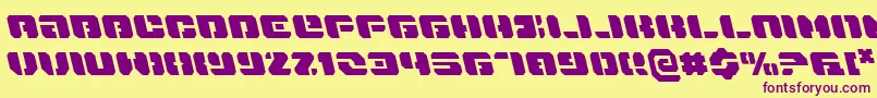 DanStargateLeftalic Font – Purple Fonts on Yellow Background