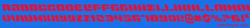 DanStargateLeftalic Font – Red Fonts on Blue Background