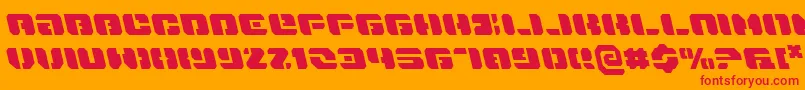 DanStargateLeftalic Font – Red Fonts on Orange Background