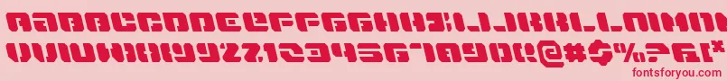fuente DanStargateLeftalic – Fuentes Rojas Sobre Fondo Rosa
