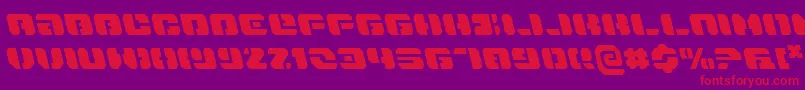 DanStargateLeftalic Font – Red Fonts on Purple Background