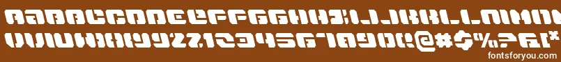 DanStargateLeftalic Font – White Fonts on Brown Background