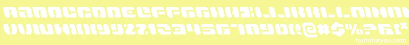DanStargateLeftalic Font – White Fonts on Yellow Background