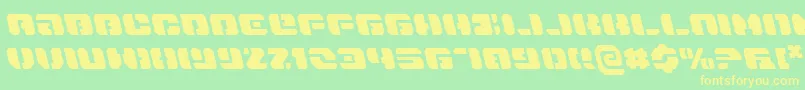 DanStargateLeftalic Font – Yellow Fonts on Green Background