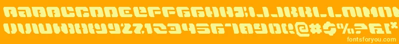 DanStargateLeftalic Font – Yellow Fonts on Orange Background