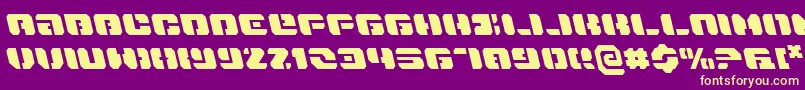 DanStargateLeftalic Font – Yellow Fonts on Purple Background