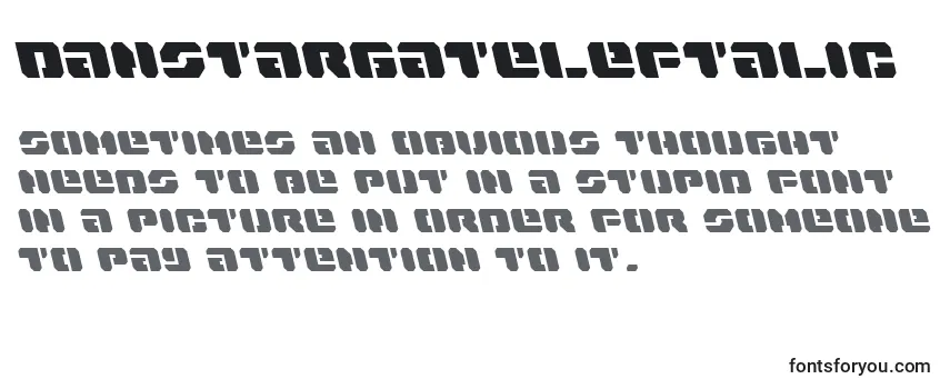 DanStargateLeftalic フォントのレビュー