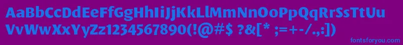 LeksasansproExtrabold Font – Blue Fonts on Purple Background