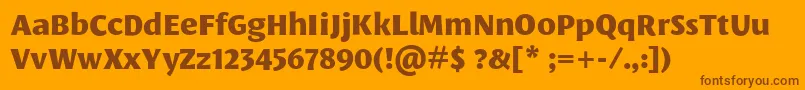 LeksasansproExtrabold Font – Brown Fonts on Orange Background