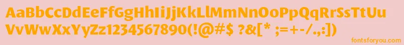 LeksasansproExtrabold Font – Orange Fonts on Pink Background