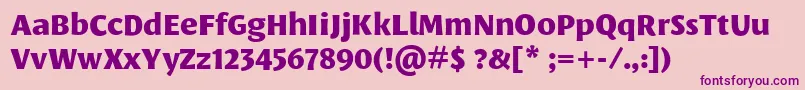 More about LeksasansproExtrabold Font LeksasansproExtrabold Font – Purple Fonts on Pink Background