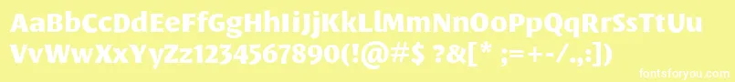 LeksasansproExtrabold Font – White Fonts on Yellow Background