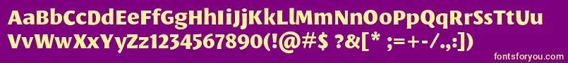 More about LeksasansproExtrabold Font LeksasansproExtrabold Font – Yellow Fonts on Purple Background