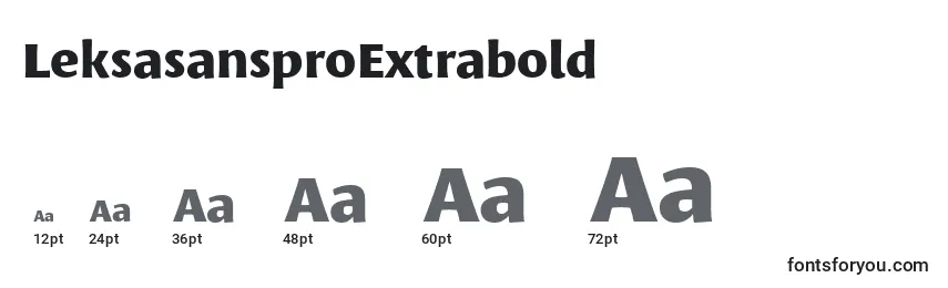 Размеры шрифта LeksasansproExtrabold