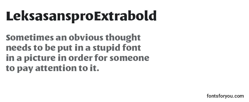 LeksasansproExtrabold Font